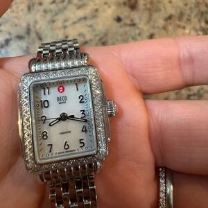 Michele deco watch with diamonds